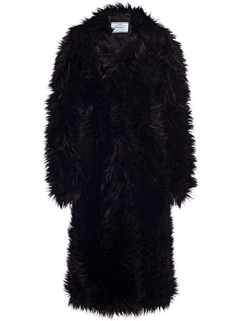 prada black fur jacket|Prada women's fur coats.